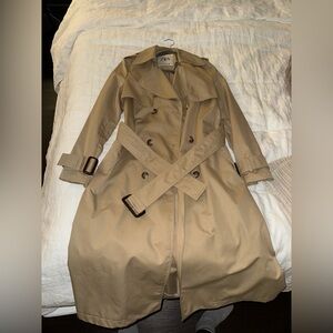 ZARA WOMAN TOFFEE ZW COLLECTION WATER-REPELLENT TRENCH COAT size xs